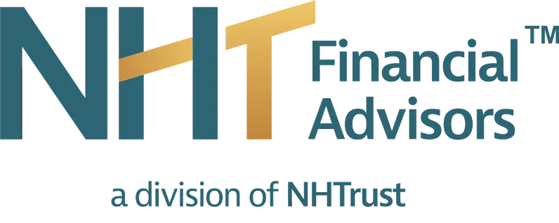 NHT Financial Advisors logo, representing a division of NHTrust, features teal and gold text on a light background—reflecting the trusted expertise of experienced financial advisors.